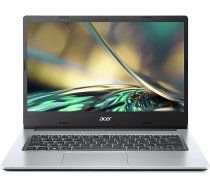 Acer Aspire 3 (A314-35-P4FX) klēpjdators, 14 FHD displejs, Intel Pentium N6000, 8 GB RAM, 256 GB SSD, Intel UHD grafika, Windows 11, QWERTZ tastatūra, sudraba krāsa ANEB09Q8Y5ZK7T