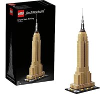 LEGO 21046 Architecture Empire State Building Ņujorkas modeļu komplekts, ideāli piemērots gan pusaudžiem, gan pieaugušajiem kā stresa mazināšanas komplekts ANEB07KTLHZVCT