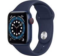 Apple Watch Series 6 40 mm (GPS + Cellular) — Aluminiumgehäuse Blau Tiefe Marine Sportarmband (Generalüberholt) ANEB08N6T4HNST