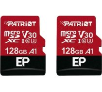 Patriot Memory 128GB A1/V30 atmiņas karte Android tālruņiem un planšetdatoriem 4K video ierakstīšanai — 2 pack