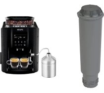 Krups EA8160 pilnībā automātisks kafijas automāts (1450 vati, 1,8 litri, 15 bāri, LC displejs, cappuccinatore) Black & F 088 01 ūdens filtrs visiem orķestra modeļiem Espresso/kafijas automātu piederumi ANEB09FQ2G4JPT