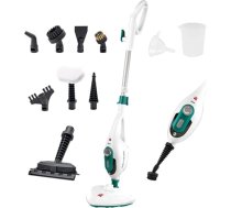 Di4 Steamclean Multi10 Max 10 vienā daudzfunkciju tvaika tīrītājs, 1500 W, noņem 99,9 procentus vīrusu un baktēriju, EKO tīrīšana bez ķīmiskām un abrazīviem līdzekļiem, balts