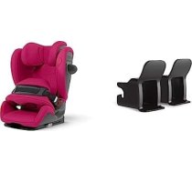 CYBEX Gold Pallas G i-Size bērnu sēdeklītis 76 - 150 cm no apm. 15 mēneši līdz apm. 12 gadi (aptuveni 9 līdz 50 kg), Magnolia Pink & ISOFIX ievietošanas palīglīdzekļi, melni