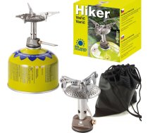 Vieglākā tūristu plīts gāzes kārtridžām (vārsts vai vītne) HIKER 70grami 2,4kW