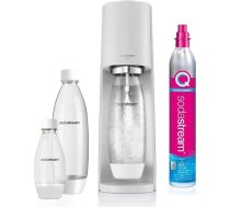 Sodastream Terra White Water Carbonator Value Pack x 3 ar 2 x 1 l pudelēm un 1 x 1/2 l pudeli, var mazgāt trauku mazgājamajā mašīnā un 1 x CO2 ātrā savienojuma cilindru līdz 60 l