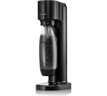 SodaStream Gaia ūdens karbonāts ar CO2 cilindru un 1x 1 l trauku mazgājamajā mašīnā droši plastmasas pudeles augstums 44 cm melns