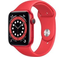 Apple Watch Series 6 44 mm (GPS) — alumīnija pulksteņu (sarkans) (sarkans) sporta aproce (Generalüberholt)