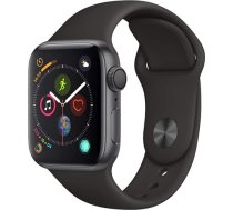Apple Watch Series 4 44 mm (GPS) — Aluminiumgehäuse Space Grau Schwarz Sportarmband (Generalüberholt) ANEB0845M26TFT