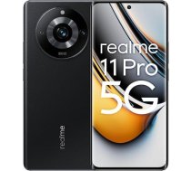 realme 11 Pro 5G 8 + 128 GB viedtālrunis, 120 Hz izliekts redzamības displejs, 100 MP OIS Prolight kamera, 5000 mAh masīvs akumulators, 67 W Supervooc uzlāde, Astral Black