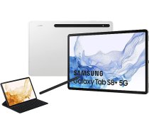 Samsung Galaxy Tab S8+ Silver 31,5 cm (12,4 collas) (128 GB iekšējā atmiņa, 8 GB RAM, Android, Wi-Fi) ANEB09TRN1Y8GT