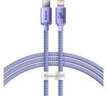 Kabeļa kabelis ātrai uzlādei un datu pārsūtīšanai USB-C Iphone Lightning 20W 1,2 m violets