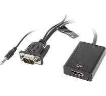 Lanberg ad-0021-bk adapteris (d-sub (vga), mini ligzda m - hdmi f; 0,20 m; melns)