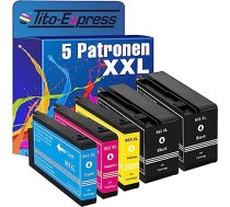 Tito-Express PlatinumSerie 5 tintes kasetnes XXL HP-953XL nomaiņa HP OfficeJet Pro 7700 Series 7720 7730 7740 WF 8200 Series 8210 8216 8218 8710 8715 879 ANEB073JRQDLDT