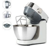 Kenwood Prospero+ KHC29.H0WH virtuves kombains, 4,3 l nerūsējošā tērauda bļoda, 1000 vati, ieskaitot 3 daļīgu konditorejas izstrādājumu komplektu, smalcinātāju, akrila maisīšanas uzgali, citrusaugļu sulu spiedi un aizsargu pret šļakat