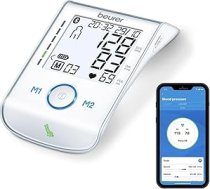 Beurer BM 85 Oberarm-Blutdruckmessgerät, patentiertem Ruheindikator, praktischer Li-Ion-Akku, mit App-Anbindung, beleuchtetes Display, Inflation Technologie ANEB07D9ZZBKQT