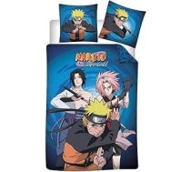 Aymax Naruto bērnu gultas veļas komplekts, segas pārvalks 140 x 200 cm un spilvendrāna 63 x 63 cm