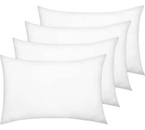 LINENSLAND Spilvendrānas 250 diegu skaits Egyptian Cotton Premium Hotel Quality Spilvendrānas komplekts no 4 mīkstas un elpojošas aploksnes aizdares Dizains Mājsaimnieces spilvendrānas 50 x 75 cm, balts (4)