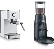 Graef ES401EU Salita Portafilter espresso automāts, 1400, White & Graef kafijas dzirnaviņas CM 702 ANEB09BLMD4Q5T