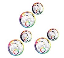 ‎Minkissy minkissy Pack of 6 Color Circle Color Nagu krāsu spektra ritenis Creative Color Wheel Nail Biter Stop Women Makeup Color Wheel Color Nagu Jaukta kartītes forma Krāsu kartīšu kombinācija Pigmenta Rotate