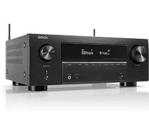 Denon AVR-X2800HDAB 7.2 kanālu AV uztvērējs, HiFi pastiprinātājs ar Dolby Atmos, DTS:X, 6 HDMI ieejas un 2 izejas, 8K HDMI, Bluetooth, DAB, WiFi, AirPlay 2, HEOS Multiroom, saderīgs ar Alexa, melns