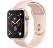 Apple Watch Series 4 44 mm (GPS + Cellular) — Aluminiumgehäuse Gold Sandrosa Sportarmband (Generalüberholt) ANEB07R5KY8DCT