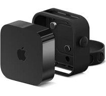 elago Multiple Assembly savietojams ar Apple TV 4K 3rd Generation (2022) — 3 montāžas iespējas: magnēts, skrūve, siksna, vienkārša uzstādīšana, novērš pārkaršanu (melns)