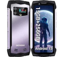 DOOGEE Smini āra viedtālrunis Android 13, Helio G99 15 GB RAM + 256 GB ROM (TF 2 TB), mini āra mobilais tālrunis bez līguma, 4,5 collu QHD+, 50 MP + 8 MP, 3000 mAh būvlaukuma mobilais tālrunis,