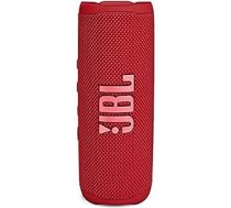 JBL Flip 6 Bluetooth Box sarkanā krāsā: ūdensizturīgs, pārnēsājams skaļrunis ar divvirzienu skaļruņu sistēmu jaudīgai skaņai, līdz 12 stundām bezvadu mūzikas atskaņošanai. ANEB09HGPKY7QT