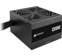 CORSAIR CX550 ATX 550 W barošanas avots - 80 Plus bronzas sertifikāts - Zems trokšņa līmenis - Kabeļi ar pārklājumu - Nemodulāri - ES - Melns