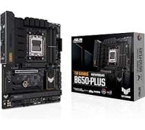 ASUS TUF Gaming B650-PLUS mātesplates ligzda AMD AM5 (Ryzen 7000, ATX, PCIe 5.0, DDR5 atmiņa, 14 barošanas posmi, USB 3.2 Gen 2x2 Type-C, 2.5G Ethernet, Aura Sync)