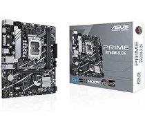 ASUS Prime B760M-K D4 spēļu mātesplates ligzda Intel LGA 1700 (Intel B760, mATX, DDR4 atmiņa, 2x PCIe 4.0 M.2, Aura Sync)