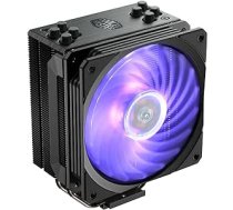 Cooler Master Hyper 212 RGB Black Edition CPU dzesētājs ar LGA1700 stiprinājumu, 4 tiešā kontakta siltuma caurulēm ar svirām, SF120R RGB ventilatoru, procesora ventilatoru ar papildu push-pull ventilatora konfigurāciju ANEB09K7SHXJJT