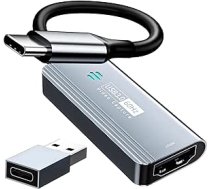 Papeaso video tveršanas karte, HDMI uz USB C 3.0 uztveršanas karte, 1080P 60 kadri/s video uztveršanas ierīce straumēšanai, mācībām, spēlēm, video konferencēm vai tiešraidei
