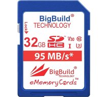 BigBuild Technology 32GB UHS-I U3 95MB/s atmiņas karte kamerām Nikon 1 J1, S1, V2, Nikon COOLPIX A10, A100, A300, A900, AW130, B500, B700, P1000, P900, W100, W300, ANEB07NP6PGF7T