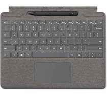 Microsoft paraksta tastatūra Surface + Surface Slim Pen 2 Platinum, saderīga ar Surface Pro 8 un Pro X (Azerty tastatūra) ANEB09H7QK7WMT