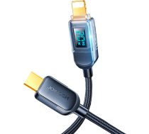 iPhone USB-C - Lightning kabelis ar displeju 20W 1,2 m melns
