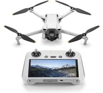 DJI Mini 3 (DJI RC) — viegls un salokāms mini kameras drons ar 4K HDR video, 38 min lidojuma laiku, tālvadības pulti, reālu vertikālu fotografēšanu un inteliģentām funkcijām, pelēks ANEB0BL3NZT5DT