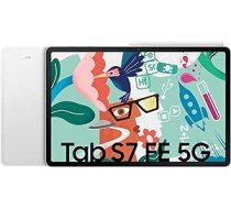 Samsung Galaxy Tab S7 FE, 12,4 collas, 64 GB iekšējā atmiņa, 4 GB RAM, 5G, Android planšetdators, ieskaitot S Pen, Mystic Silver ANEB094NYD967T