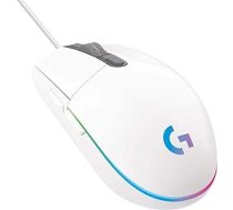 Logitech G203 spēļu pele ar regulējamu LIGHTSYNC RGB apgaismojumu, sešām programmējamām pogām, spēlēm Izturīga sensoru skenēšana ar 8000 dpi, viegla, balta ANE55B09FQDYT14T