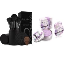 Luvia, Prime Vegan Pro aplauzuma otu komplekts, Black & Luvia otu tīrīšanas līdzeklis, kosmētika, otu ziepes, ceriņi, kosmētikas otu tīrīšanai, Beauty Blender ziepes, 100 g, XXL