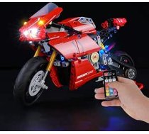 BRIKSMAX LED apgaismojuma komplekts priekš Lego Ducati Panigale V4 R, saderīgs ar Lego 42107 celtniecības bloku modeli – bez Lego komplekta (tālvadības pults versija) ANEB08C589N7MT