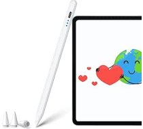 Pildspalva, zīmulis Apple iPad (2018-2023) — augstas precizitātes plaukstas noteikšana, 3 LED indikatori, jutīga pret slīpumu, magnētiska pildspalva, kas ir saderīga ar iPad/iPad Pro/iPad Mini/iPad Air ANEB0B5ZBZZJRT