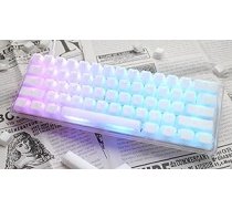 Ducky One 3 Mini Aura Clear White 60% Hotswap RGB LED Double Shot PBT mehāniskā tastatūra Cherry MX Blue