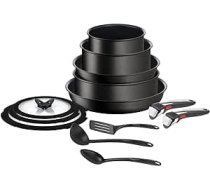 Tefal Ingenio L3959343 13-daļīgs nepiedegošs indukcijas trauku komplekts, pannas, katli, vāki, rokturi, virtuves piederumi