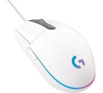 Logitech G203 spēļu pele ar regulējamu LIGHTSYNC RGB apgaismojumu, sešām programmējamām pogām, spēlēm Izturīga sensoru skenēšana ar 8000 dpi, viegla, balta ANEB09FQDYT14T
