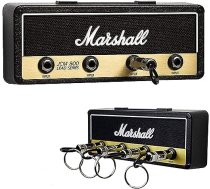 Marshall JCM800 atslēgu turētājs pie sienas stiprināms domkrats 2.0 ģitāras atslēgu piekariņa āķa turētājs atslēgu mājas stiprinājumam ar 4 ģitāras spraudņiem (atslēgu turētāja komplekts melns)