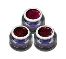 Rm Beautynails Color Gel Set Red Deluxe Metallic Red UV gēls nagu želeja 3 x 5 ml (3 iepakojumā)