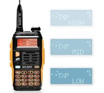 Baofeng GT-3TP Mark III Dual Band Handheld Radio UHF/VHF 144-146/430-440MHz Radio Tri-Power 8W/4W/1W Walkie Talkie ar 1800mAh akumulatoru, Lunge antenu, Automašīnas lādētāju pieaugušajiem