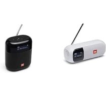 JBL Tuner XL radio ierakstītājs melnā krāsā — pārnēsājams Bluetooth skaļrunis ar MP3, DAB+ un FM radio un uztvērējs 2 radio ierakstītāji baltā krāsā — pārnēsājams Bluetooth skaļrunis ar MP3, DAB+ un FM radio ANEB0BFPHZ3PZT