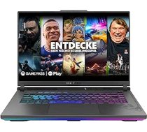 ASUS ROG Strix G16 klēpjdators | 16 collu FHD+ 165Hz/7ms pretatspīduma IPS displejs | Intel Core i9-13980HX | 16 GB RAM | 1 TB SSD | NVIDIA RTX 4070 | Windows 11 | QWERTZ tastatūra ar 4 zonu RGB | Eclipse Grey